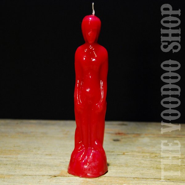 Male Candle red - Mann anziehen