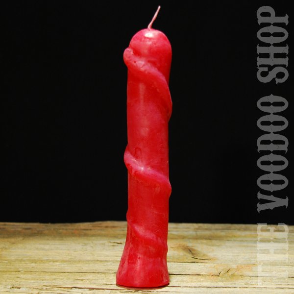 Snake Candle red - Schlangenkerzerot Schutz Liebesangelegenheiten Eifersucht